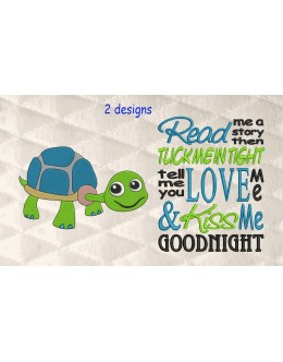 Turtle with read me story Reading Pillow