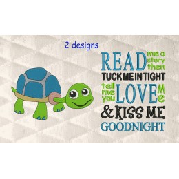 Turtle with read me a story Reading Pillow