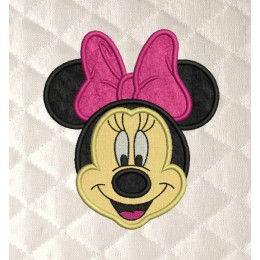 Minnie face embroidery design