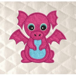 Baby dragon embrodery design