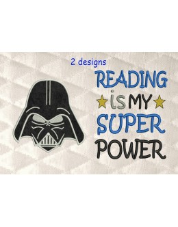 Star Wars applique with reading is my super power