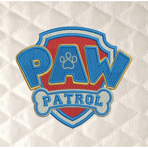 Logo paw patrol embroidery design