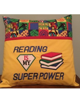 Reading is My Super power Embroidery Design