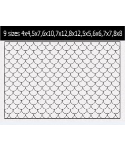 fish scale pattern quilt 9 Sizes