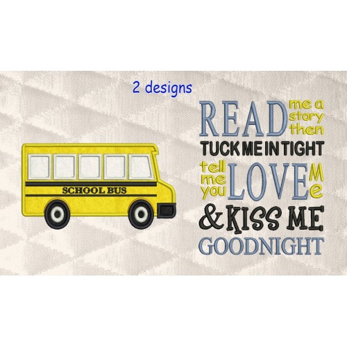 School bus with read me a story