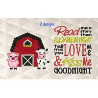 Barn Animals with read me reading pillow