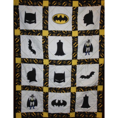 Batman quilt set 7 designs embroidery