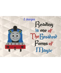 Thomas the train applique with Reading is one