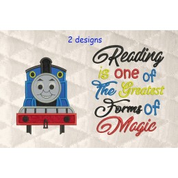 Thomas the train applique with Reading is one designs