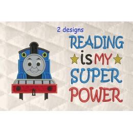 Thomas the train with Reading is My Superpower