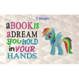 Rainbow Dash with a book is a dream Rainbow Dash with a book is a dream