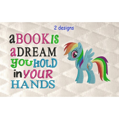 Rainbow Dash with a book is a dream