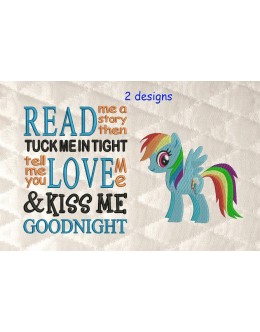 Rainbow Dash with read me a story