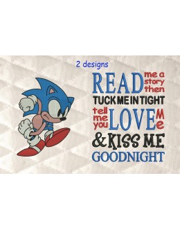 Sonic the Hedgehog read me a story Reading Pillow