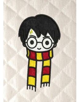 Harry potter scarf embroidery design