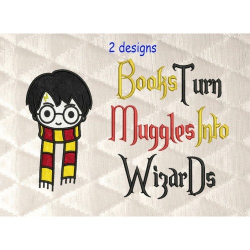 Harry potter face scarf with Books turn