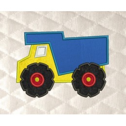 Dump truck embroidery design
