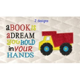 Dump truck with a book is a dream