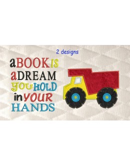Dump truck with a book is a dream