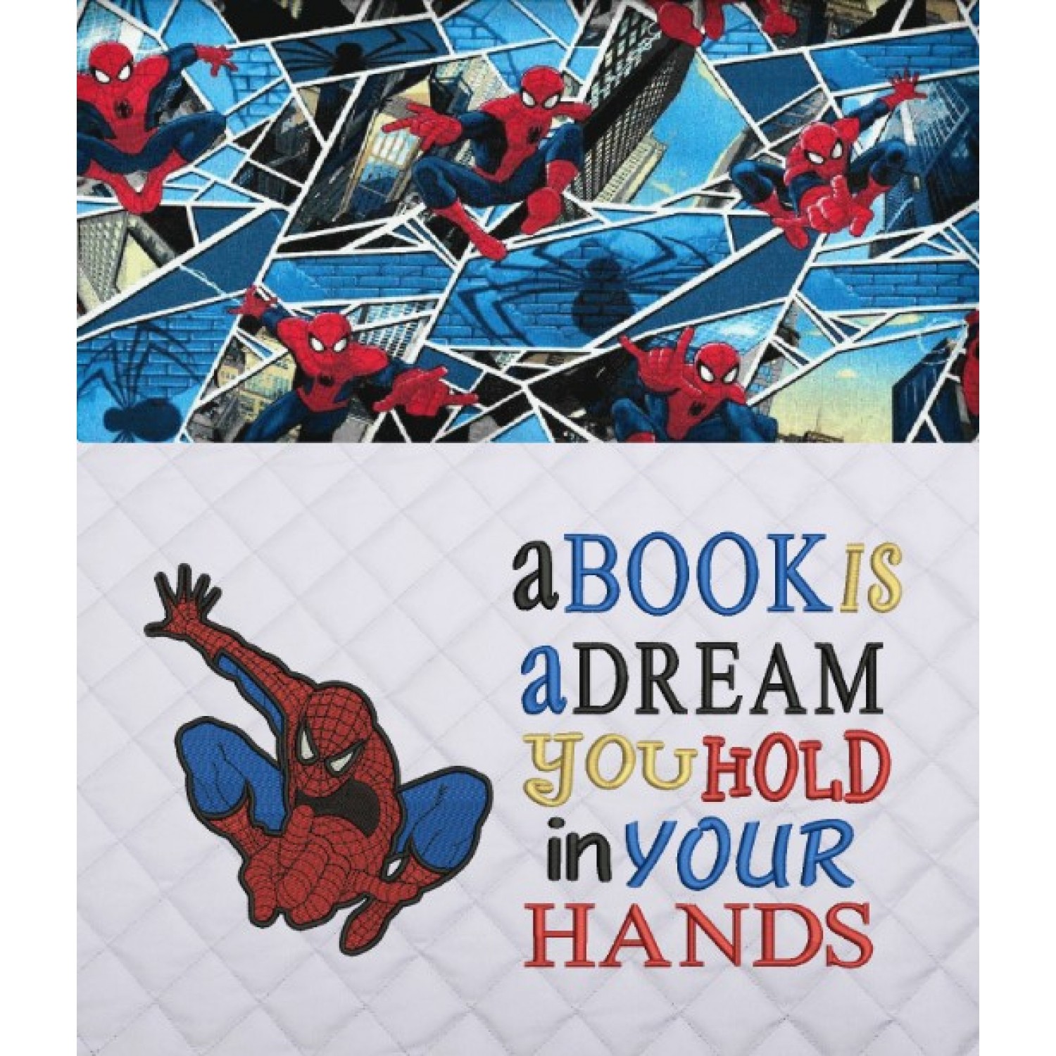 Spiderman lonway with A book is a dream