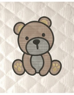 Bear embrodery design