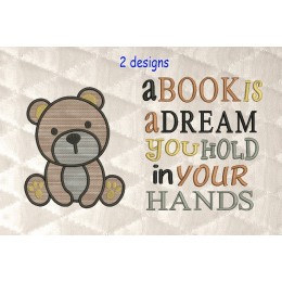 bear serte with a book is a dream