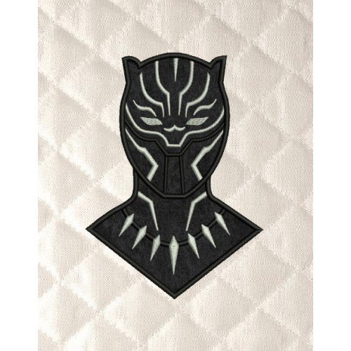 Black panther embroidery design