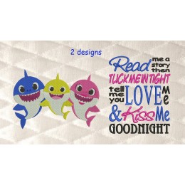 Baby shark with read me Reading Pillow