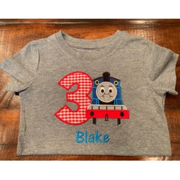 Thomas the train with number 3 embroidery design