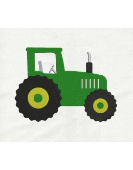 tractor embroidery vert