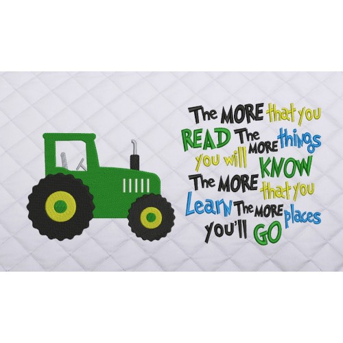 tractor embroidery the more that you read