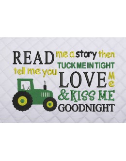 Tractor Read Me Story reading pillow