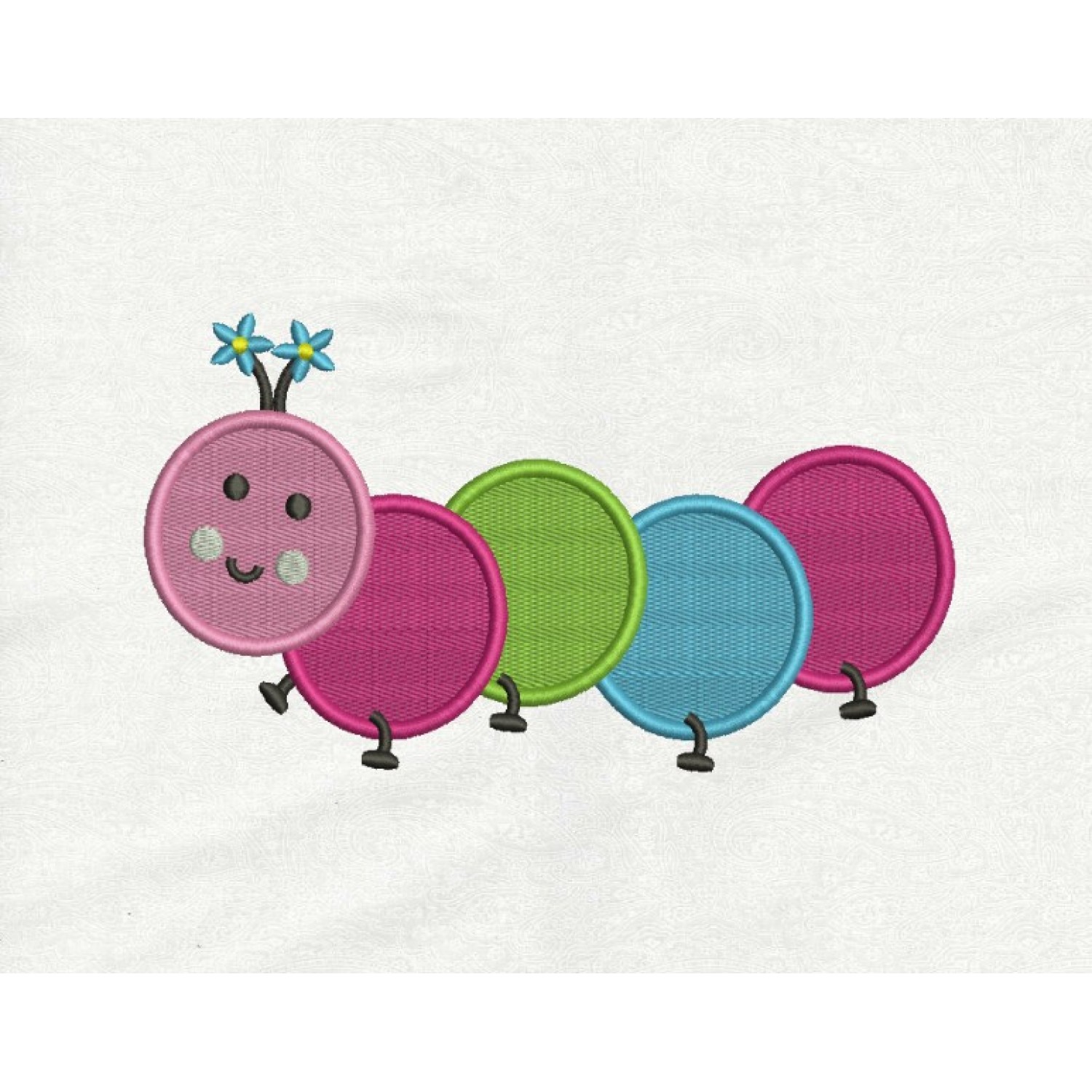 Worm embroidery design Worm embroidery design