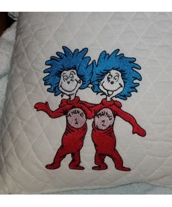 Thing 1 Thing 2 embroidery design