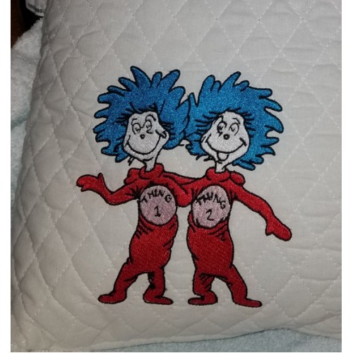 Thing 1 Thing 2 embroidery design