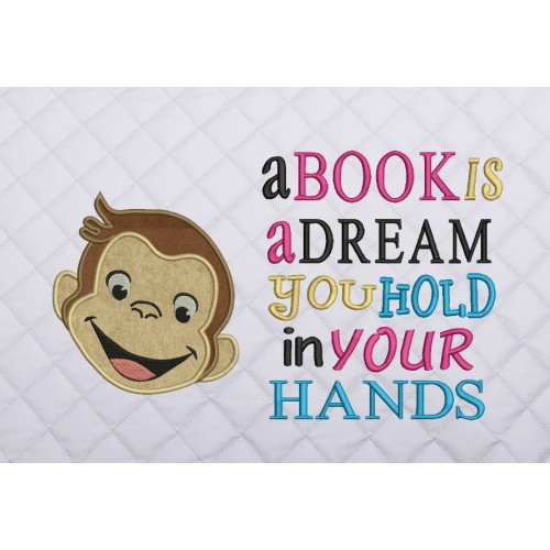 face monkey with a book is a dream