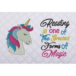 unicorn nas embroidery with reading is one of the greatest