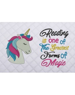unicorn nas embroidery with reading is one of the greatest