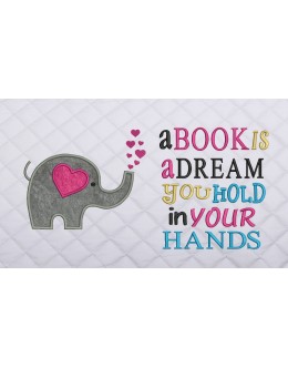 Elephant Hearts with a book is a dream