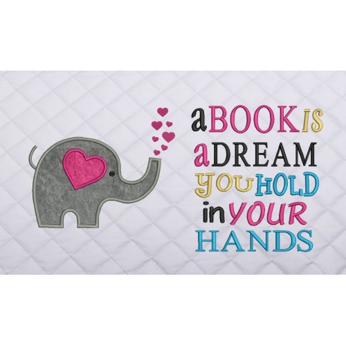 Elephant Hearts with a book is a dream