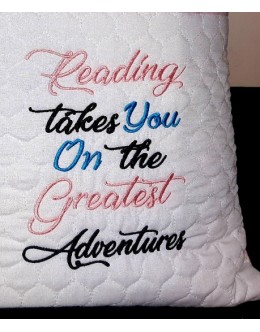 Reading takes you embroidery design