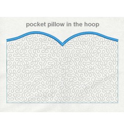 Pocket pillow stippling in the hoop