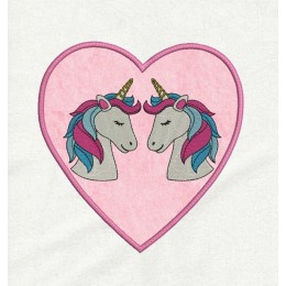 Unicorn heart applique