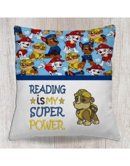 Rubble Paw Patrol with reading is my super power