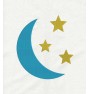 Moon and stars embroidery design
