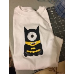 Minion batman embroidery design