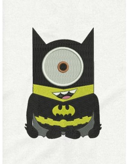 Minion batman embroidery design