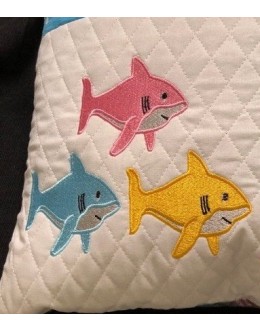 Sharks embroidery design