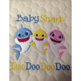Baby shark doo doo doo embroidery design