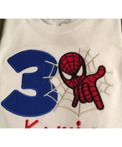 spiderman with number 3 birthday